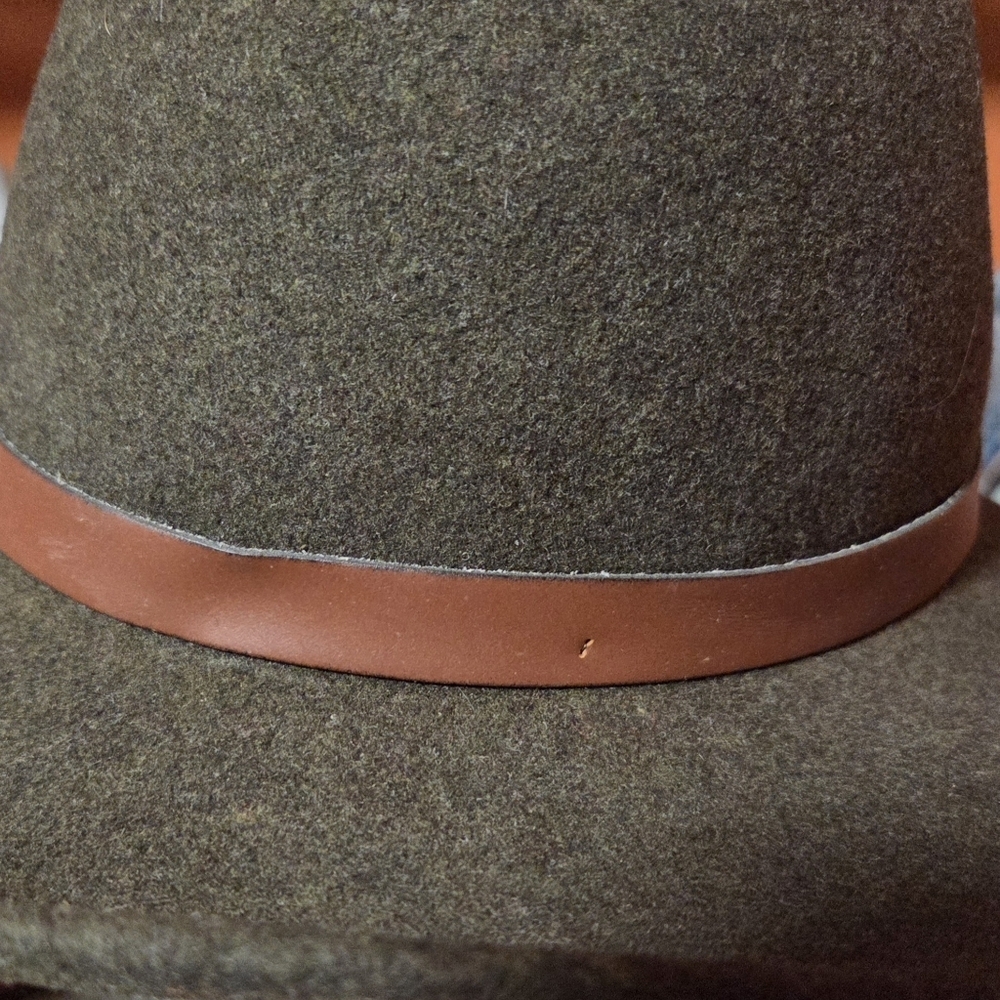 Pendleton Vintage Wool Fedora Indiana Jones Hat Leather Trim Size Small - Picture 4 of 9